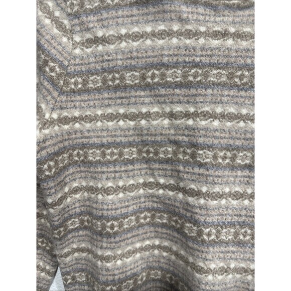 Talbots Sweater Womens Small Fair Isle Tan Wool/Rayon - Picture 3 of 10